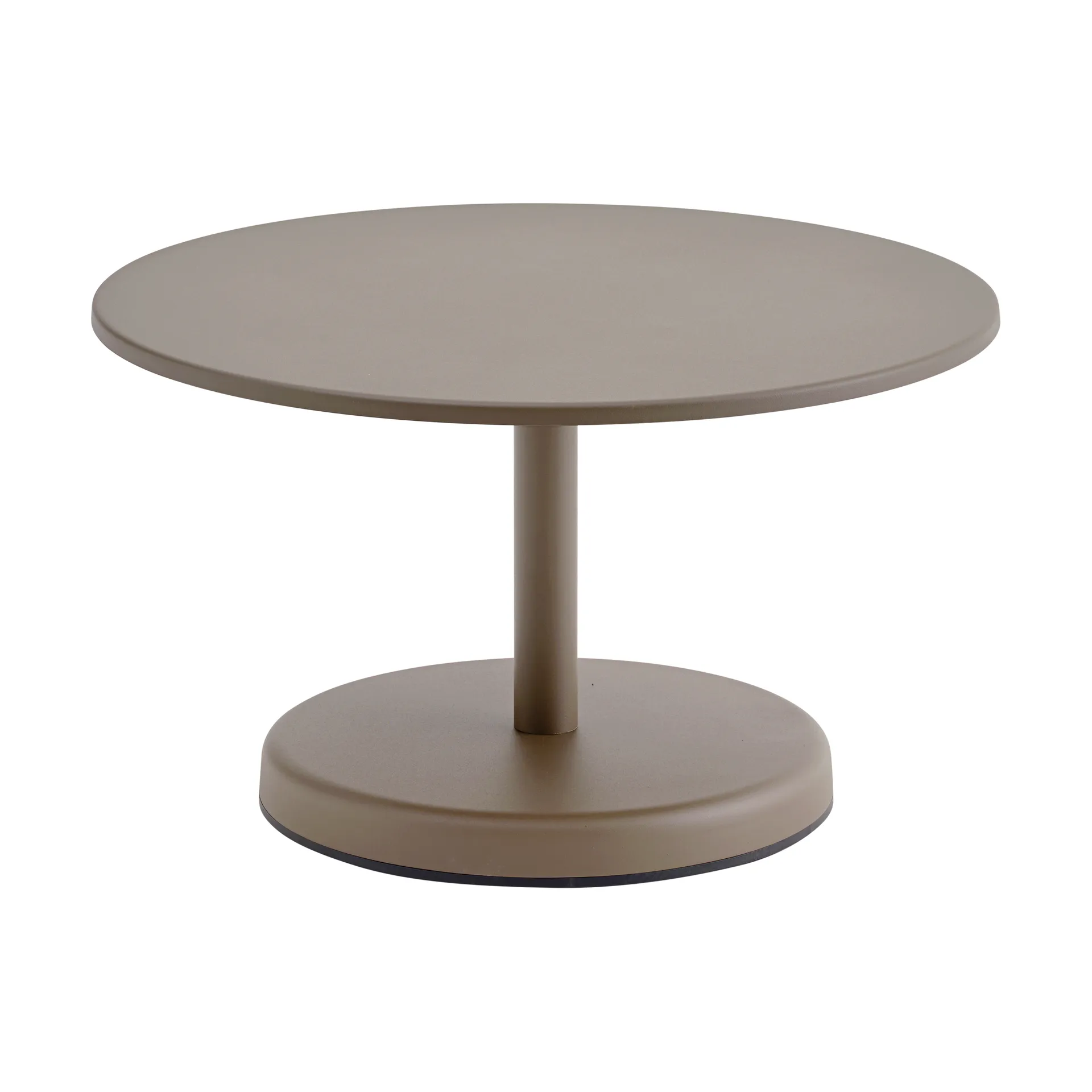 Linear Steel soffbord, Taupe, Ø70x40 cm Muuto