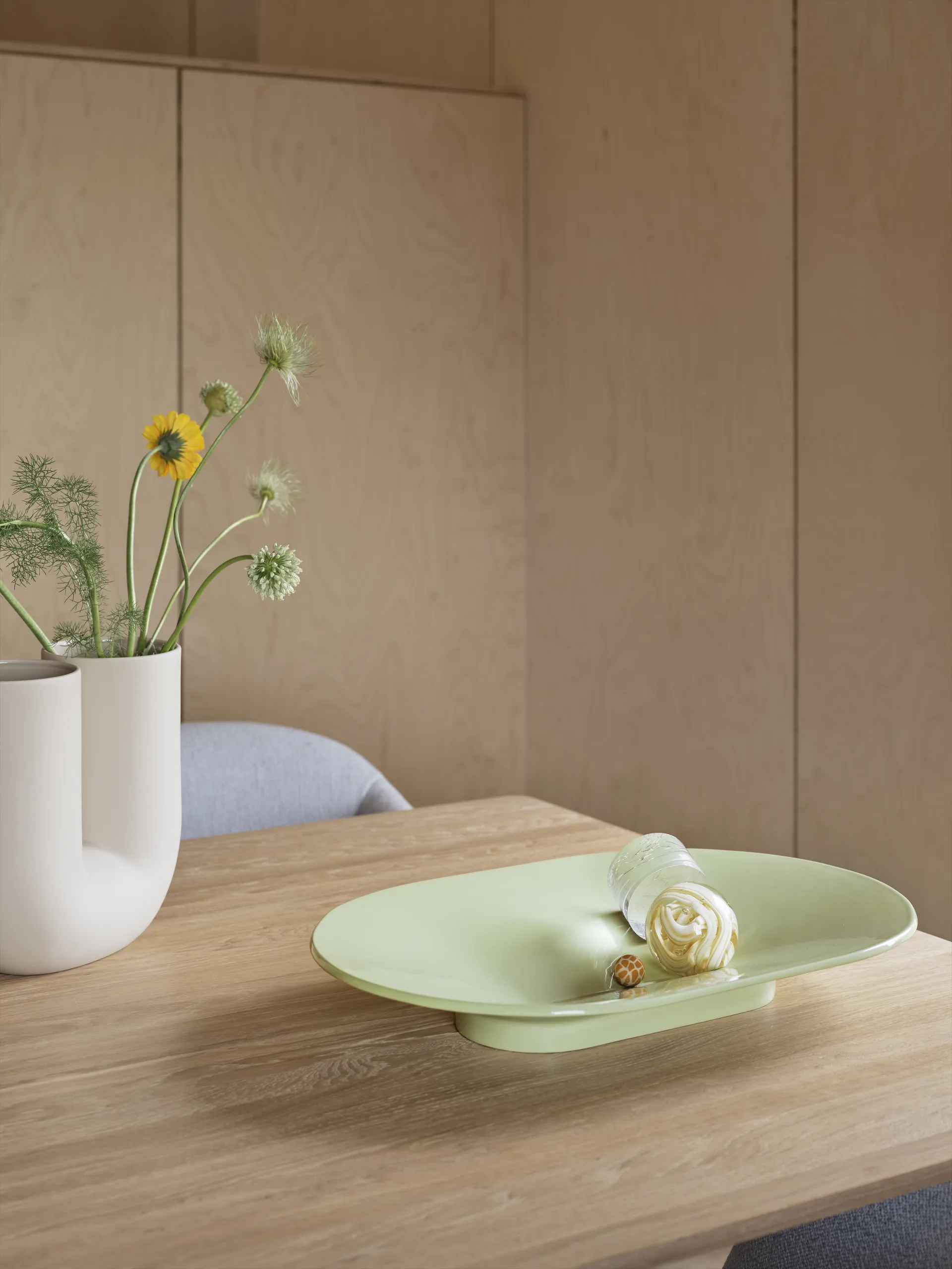 Mere skål 52x36 cm, Light Green Muuto