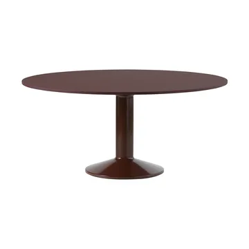 Midst pelarbord - Dark red linoleum-dark red, Ø160 cm - Muuto