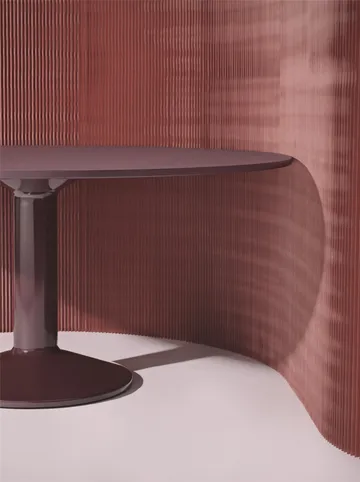 Midst pelarbord - Dark red linoleum-dark red, Ø160 cm - Muuto