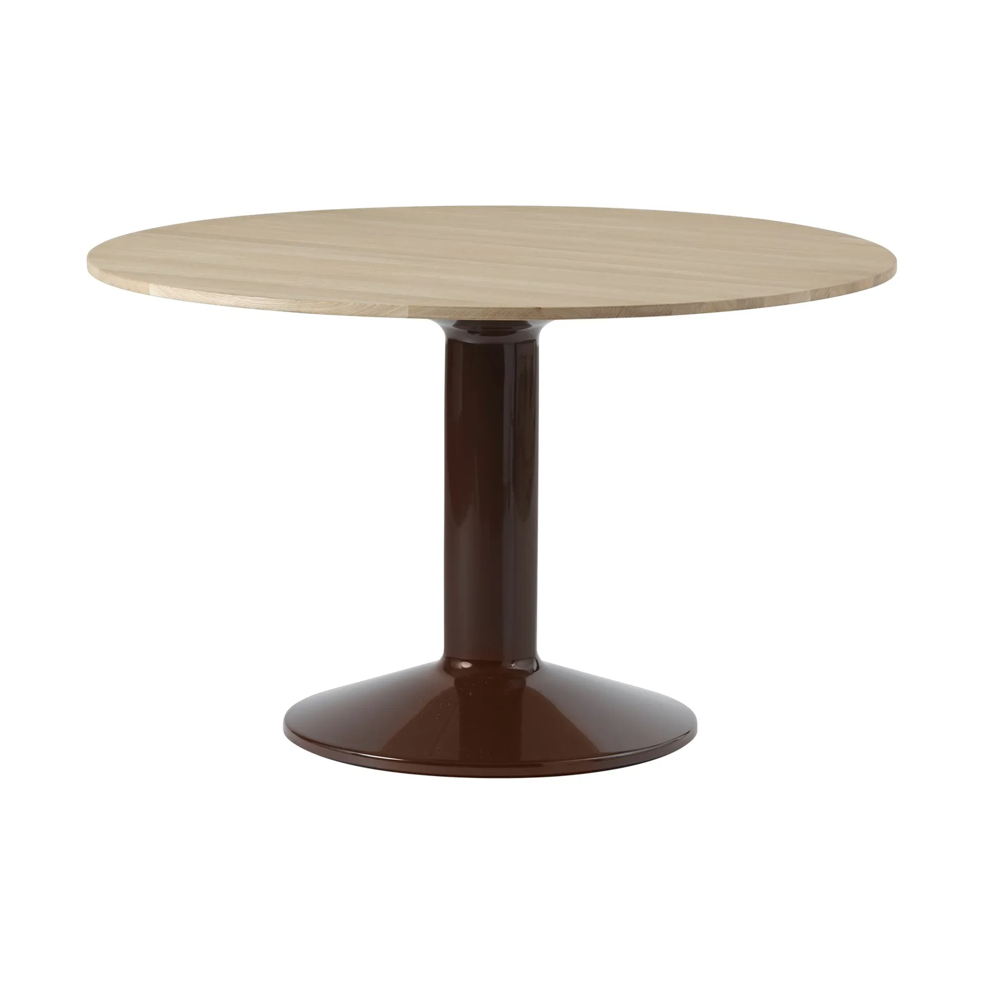 Midst pelarbord, Oiled oak-dark red, Ø120 cm Muuto
