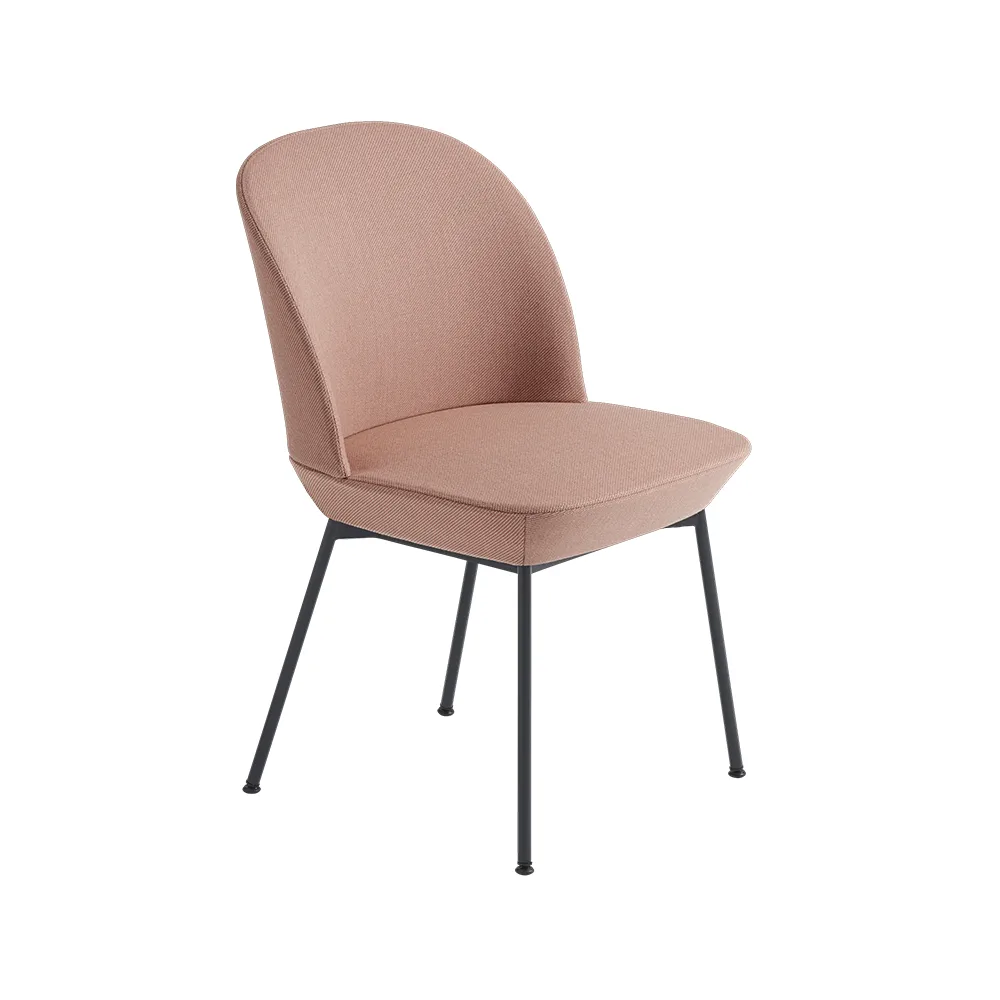 Oslo sidostol tygklädd, Twill weave 530-Anthracite Muuto