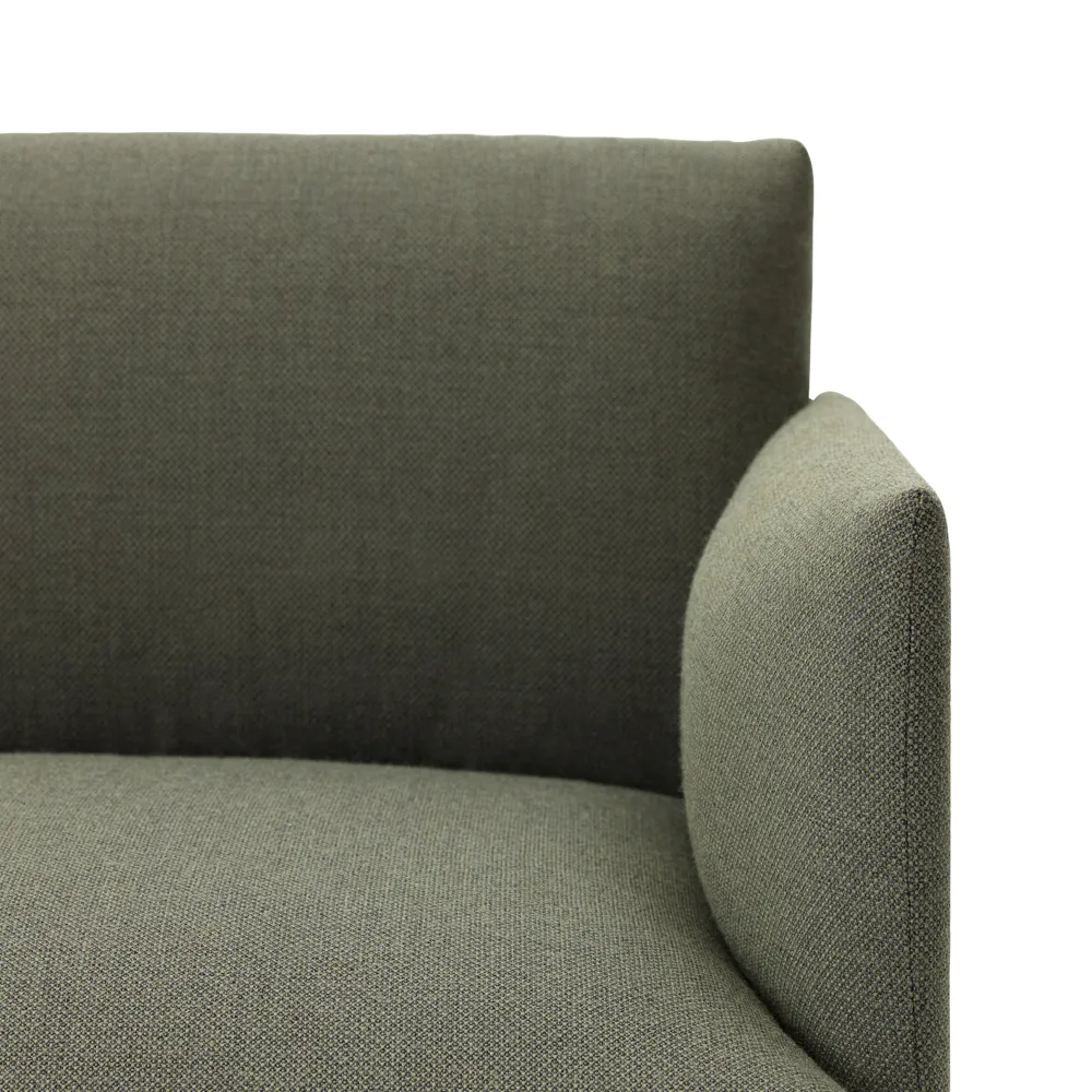 Outline soffa 2-sits, Fiord 151 grey-Black Muuto