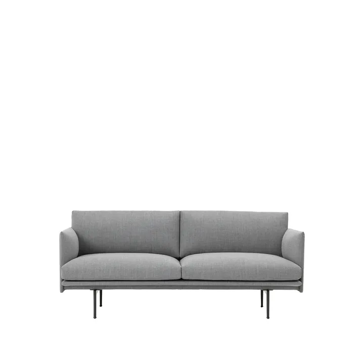 Outline soffa 2-sits - Fiord 151 grey-Black - Muuto