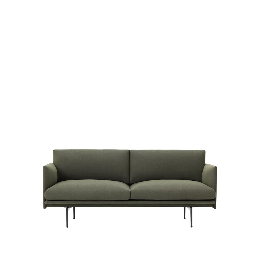 Outline soffa 2-sits, Fiord 961-Green Muuto