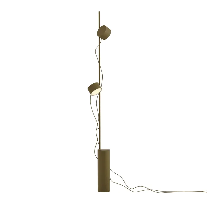 Post golvlampa - Brown-green - Muuto