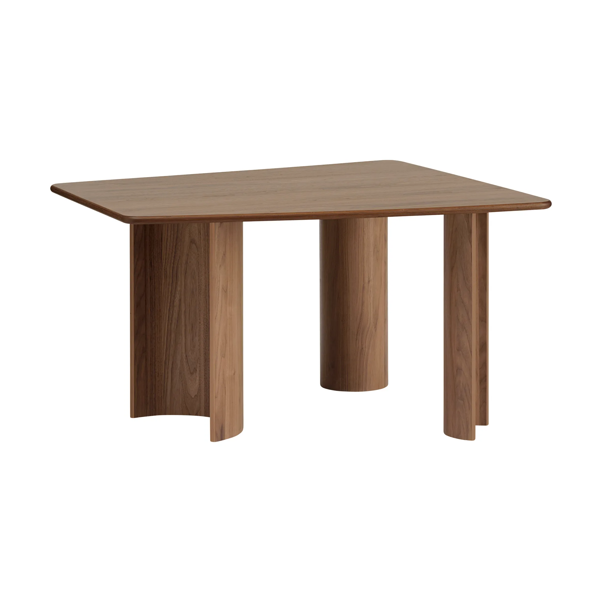Re-norm bord, Lackerad valnötsfanér, 130x120 cm Muuto