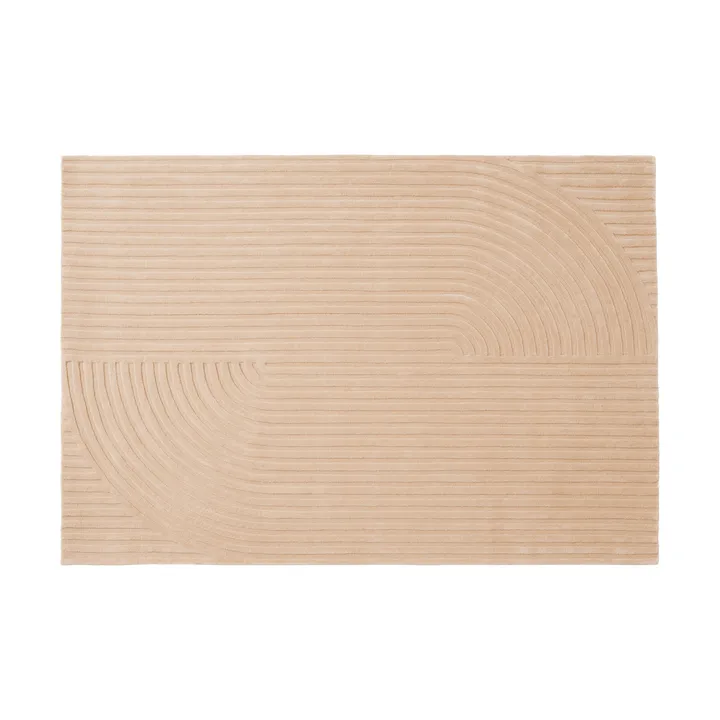Relevo Rug Quattro ullmatta - Light rose, 170x240 cm - Muuto