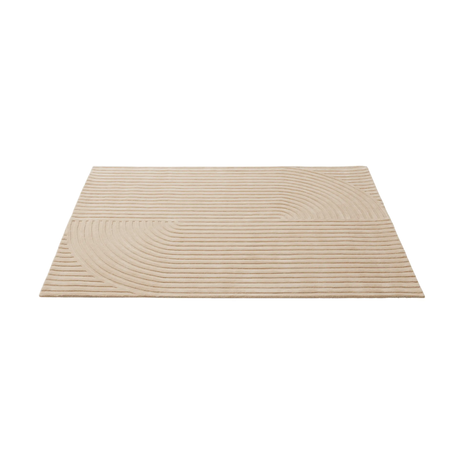Relevo Rug Quattro ullmatta, Light rose, 170x240 cm Muuto