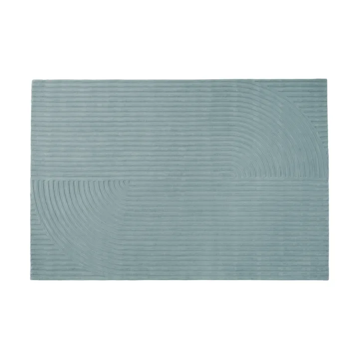Relevo Rug Quattro ullmatta - Sage green, 200x300 cm - Muuto