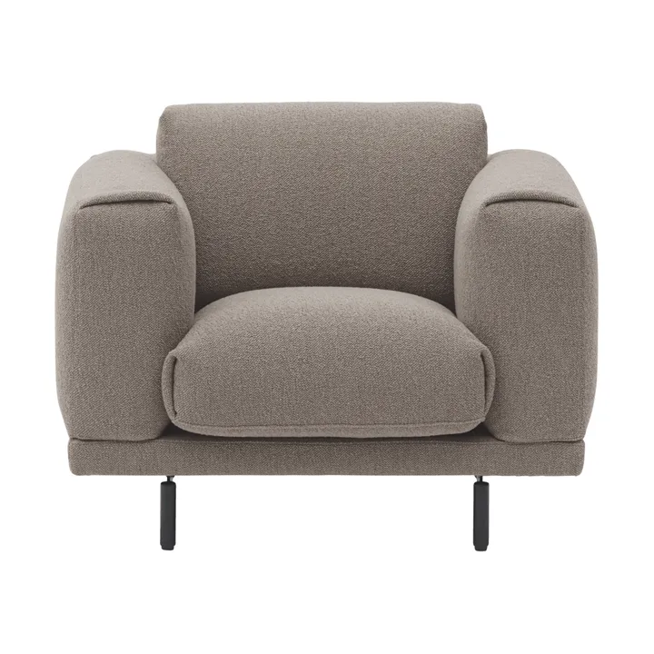 Rest Lounge Chair loungestol - Hearth 6-svarta ben - Muuto