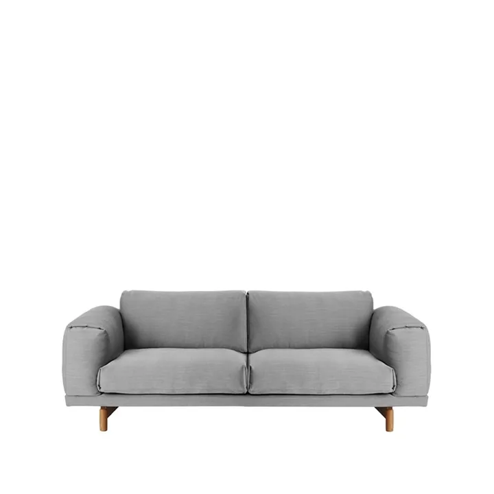 Rest soffa - 2-sits tyg steelcut trio ii 133 light grey-ekben - Muuto