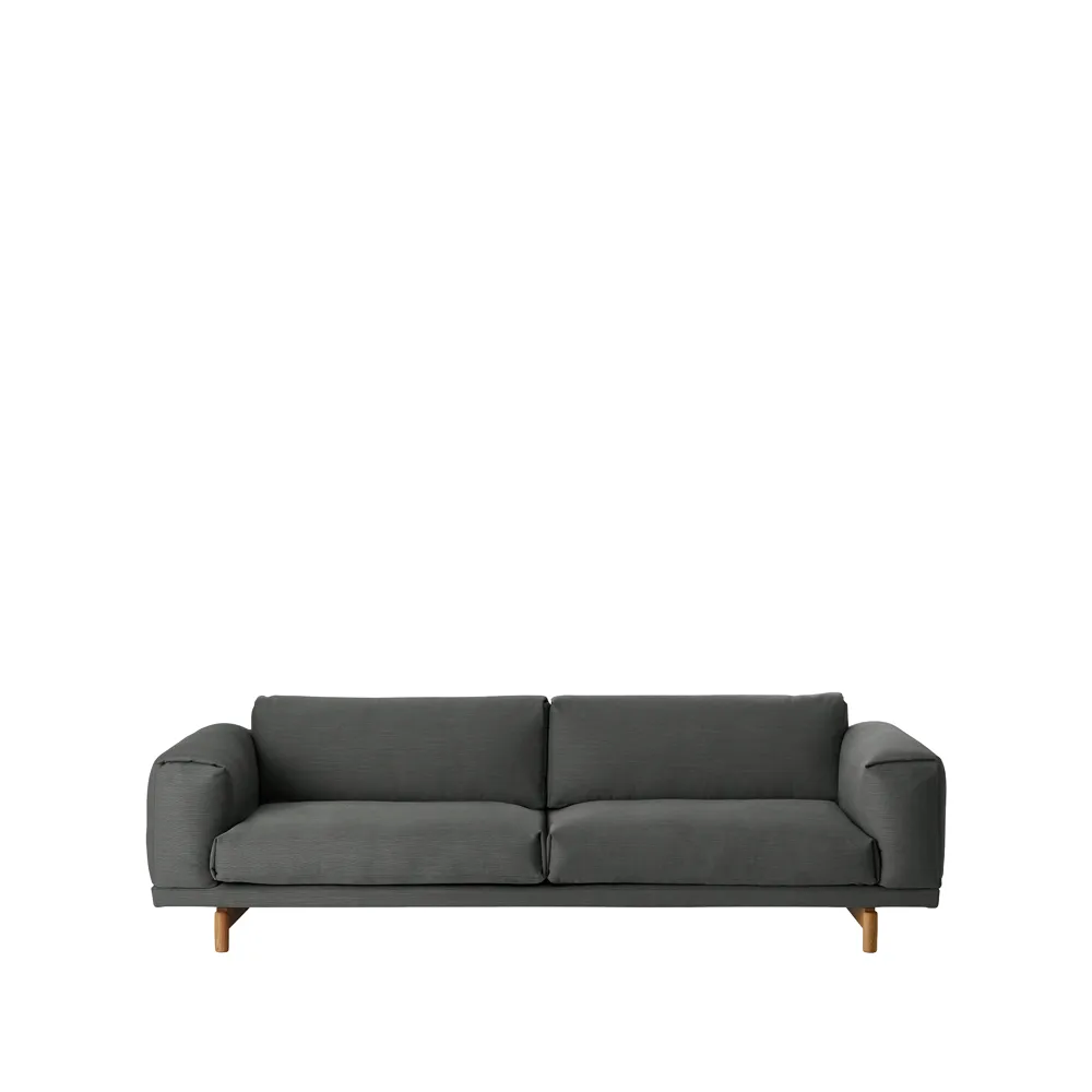 Rest soffa, 3-sits-remix 163 grey-ekben Muuto