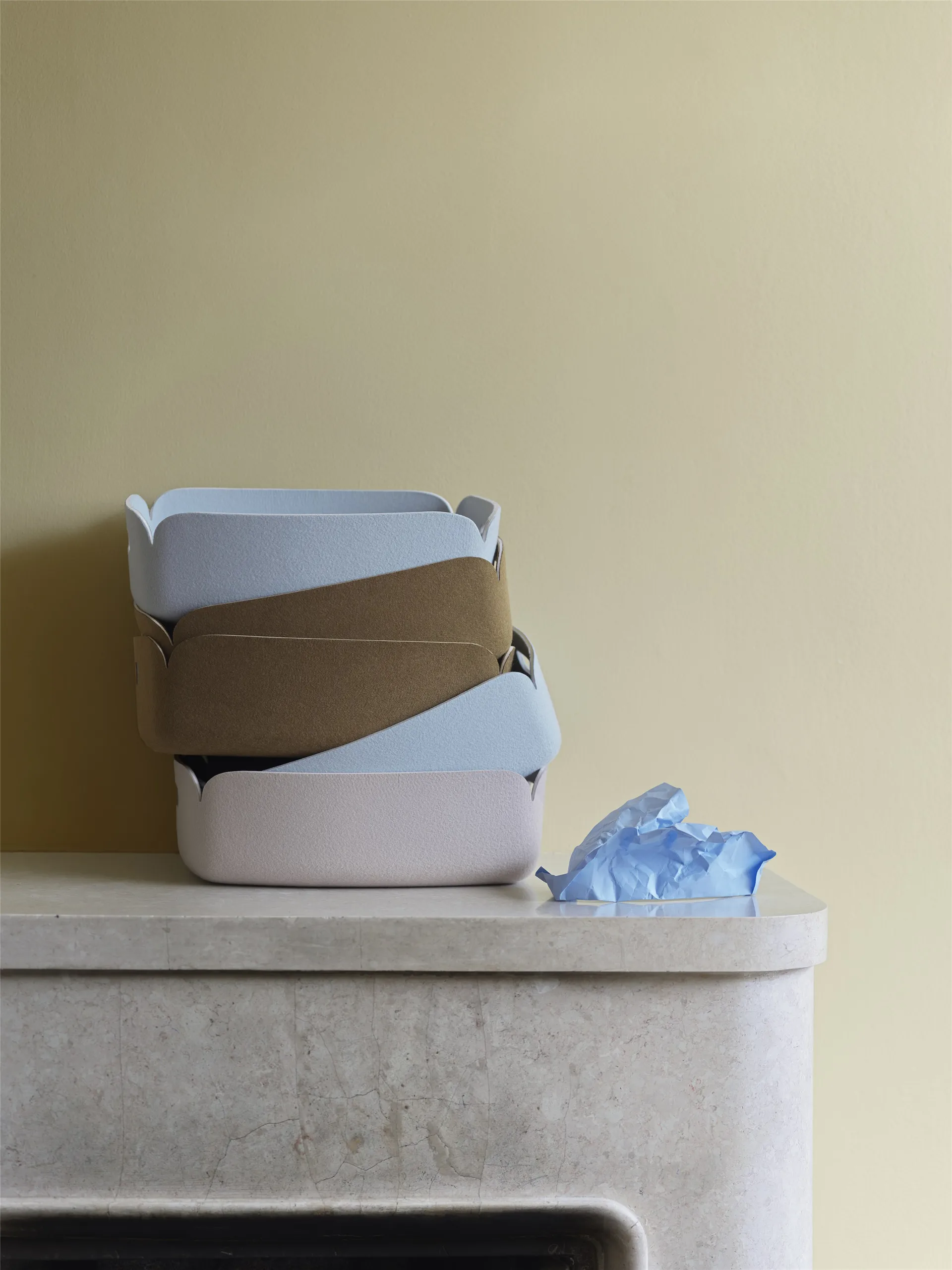 Restore tray förvaringskorg låg, Light Blue Muuto