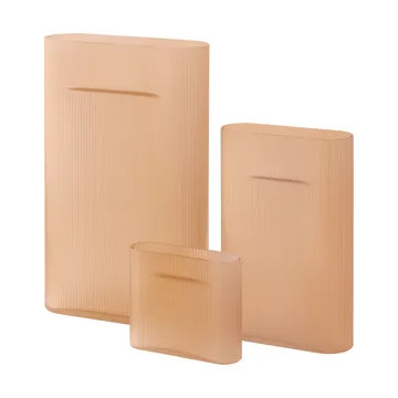 Ridge vas frostat glas 16,5 cm - Light orange - Muuto