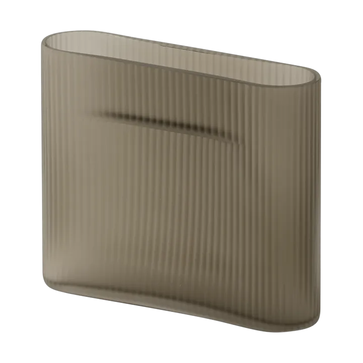 Ridge vas frostat glas 16,5 cm - Taupe - Muuto