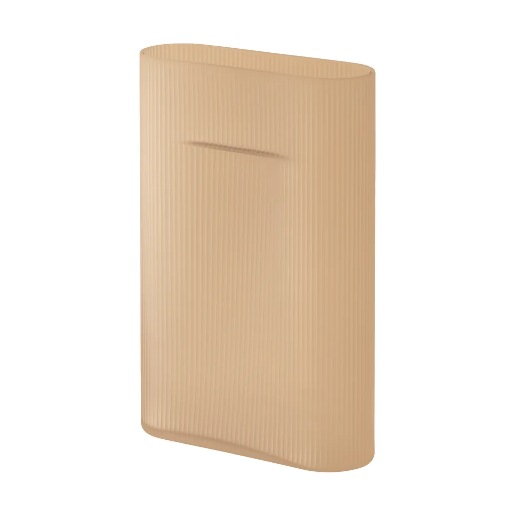 Ridge vas frostat glas 35 cm, Light orange Muuto