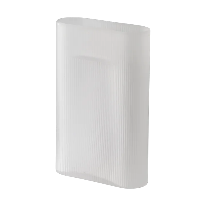 Ridge vas frostat glas 35 cm - White - Muuto