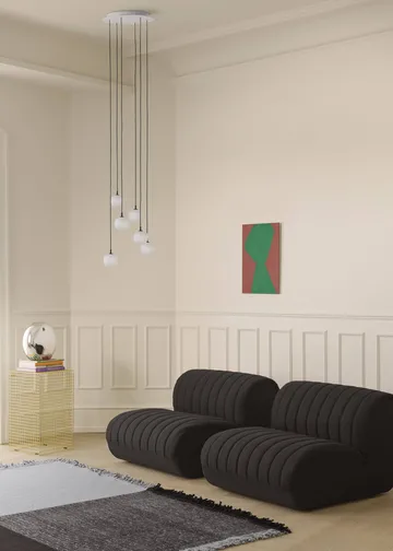Rime Pendant Cluster 3 pendel - Black, Ø18 cm - Muuto