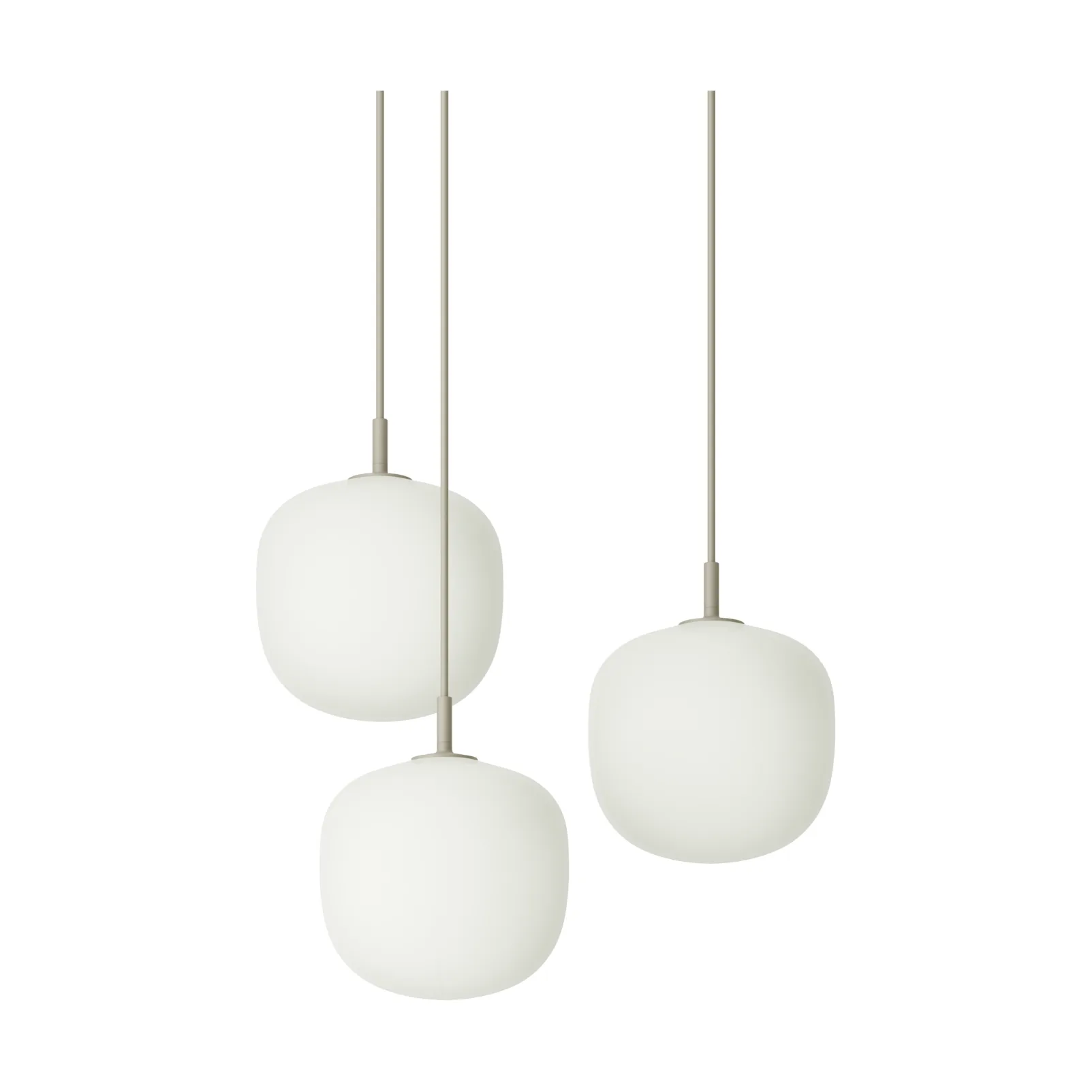 Rime Pendant Cluster 3 pendel, Grey, Ø18 cm Muuto