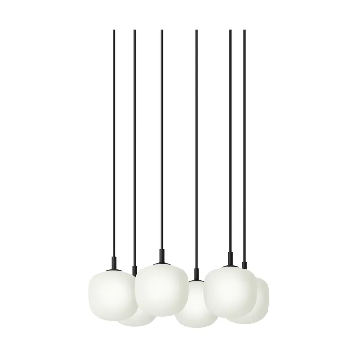 Rime Pendant Cluster 6 pendel - Black, Ø12 cm - Muuto