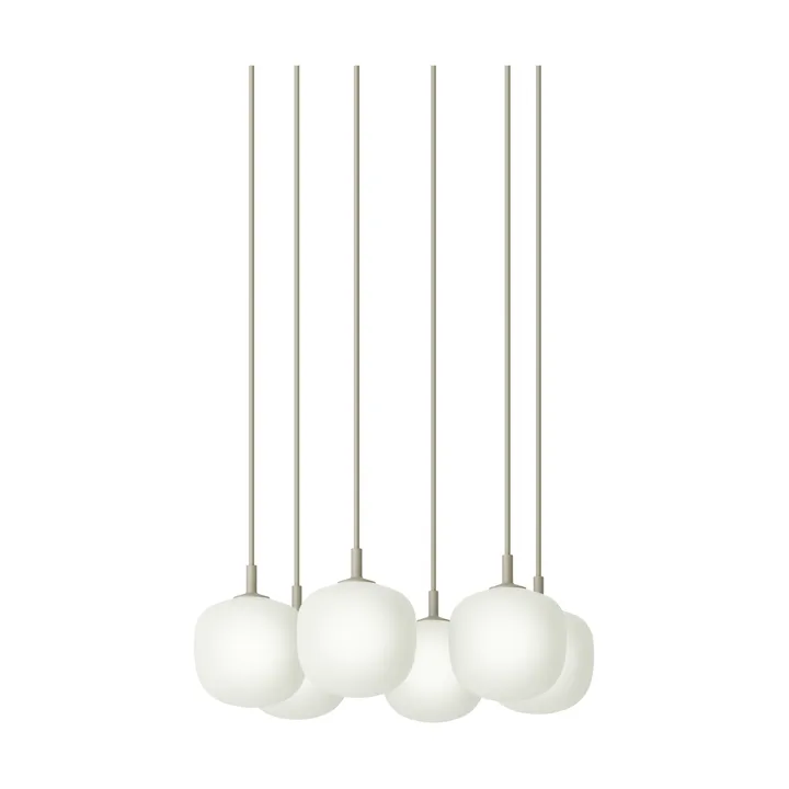 Rime Pendant Cluster 6 pendel - Grey, Ø12 cm - Muuto