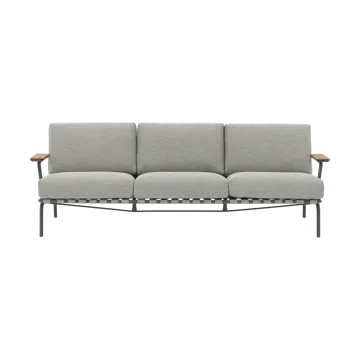Settle 3-sits soffa - Ribbed Weave 2 Dark green - Muuto