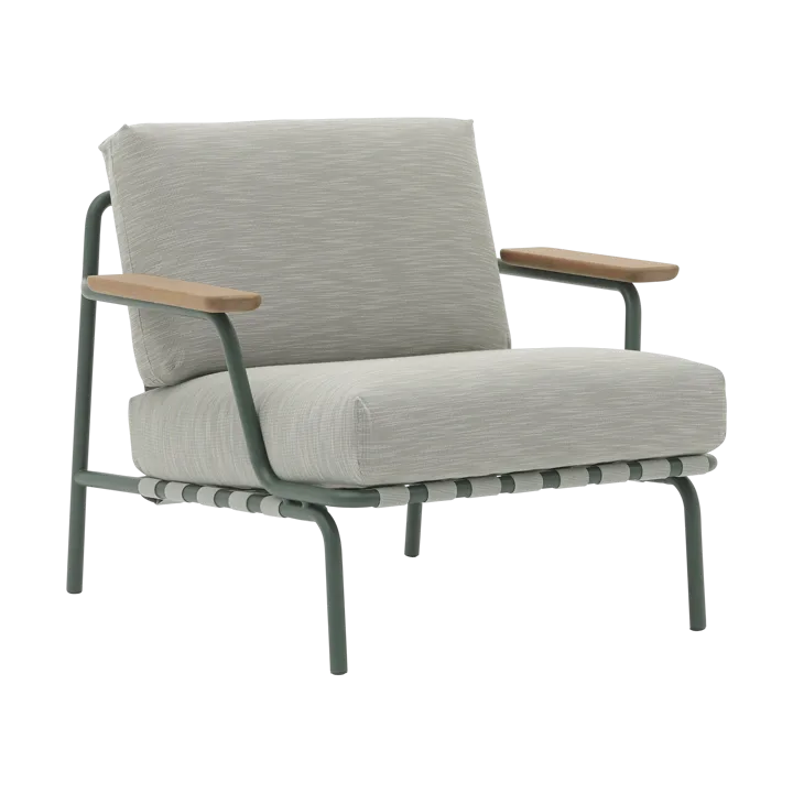 Settle Lounge Chair loungefåtölj - Ribbed Weave 2 Dark green - Muuto