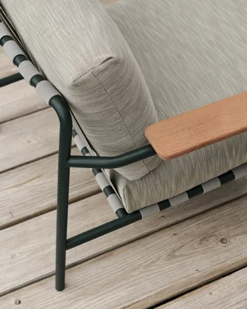 Settle Lounge Chair loungefåtölj - Ribbed Weave 2 Dark green - Muuto
