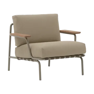 Settle Lounge Chair loungefåtölj - Ribbed Weave 5 Taupe - Muuto