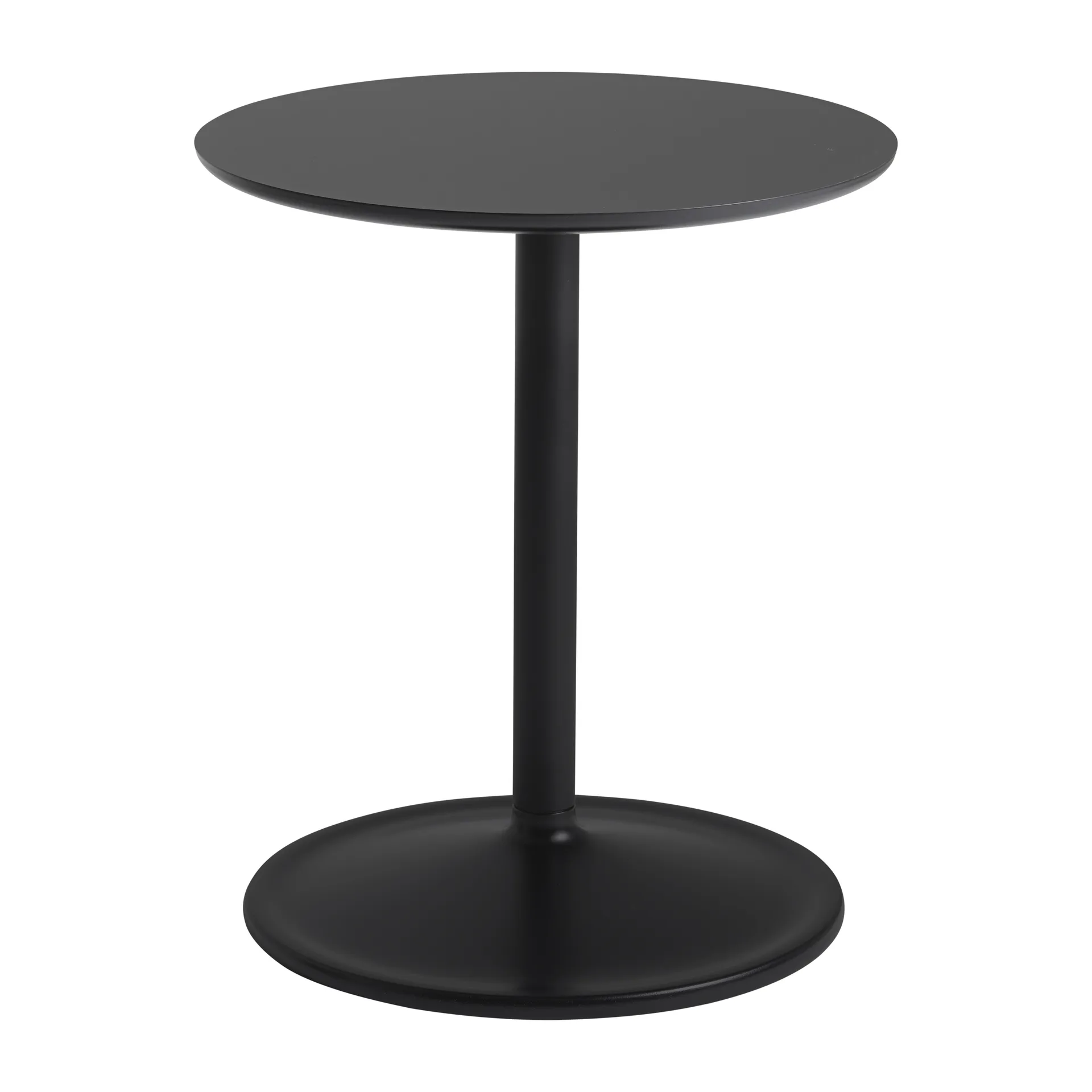Soft sidobord H 48 cm, Black nanolaminate-Black Muuto