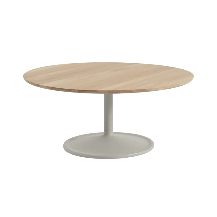 Soft soffbord Ø95 cm - Solid oak-grey - Muuto