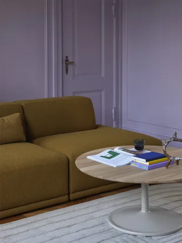 Soft soffbord Ø95 cm - Solid oak-grey - Muuto