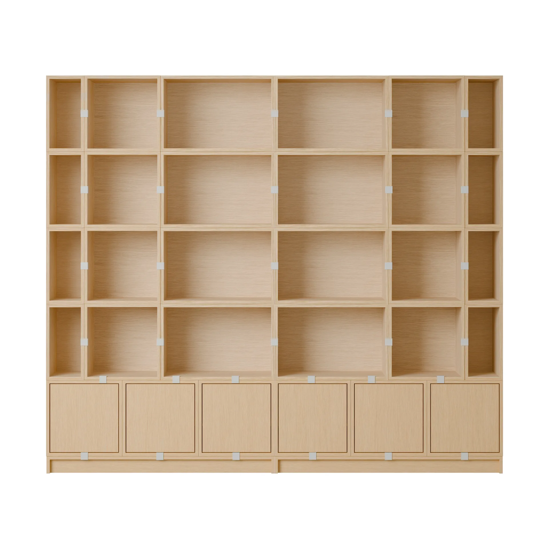 Stacked förvaringssystem bokhylla konfiguration 1, Oak Muuto