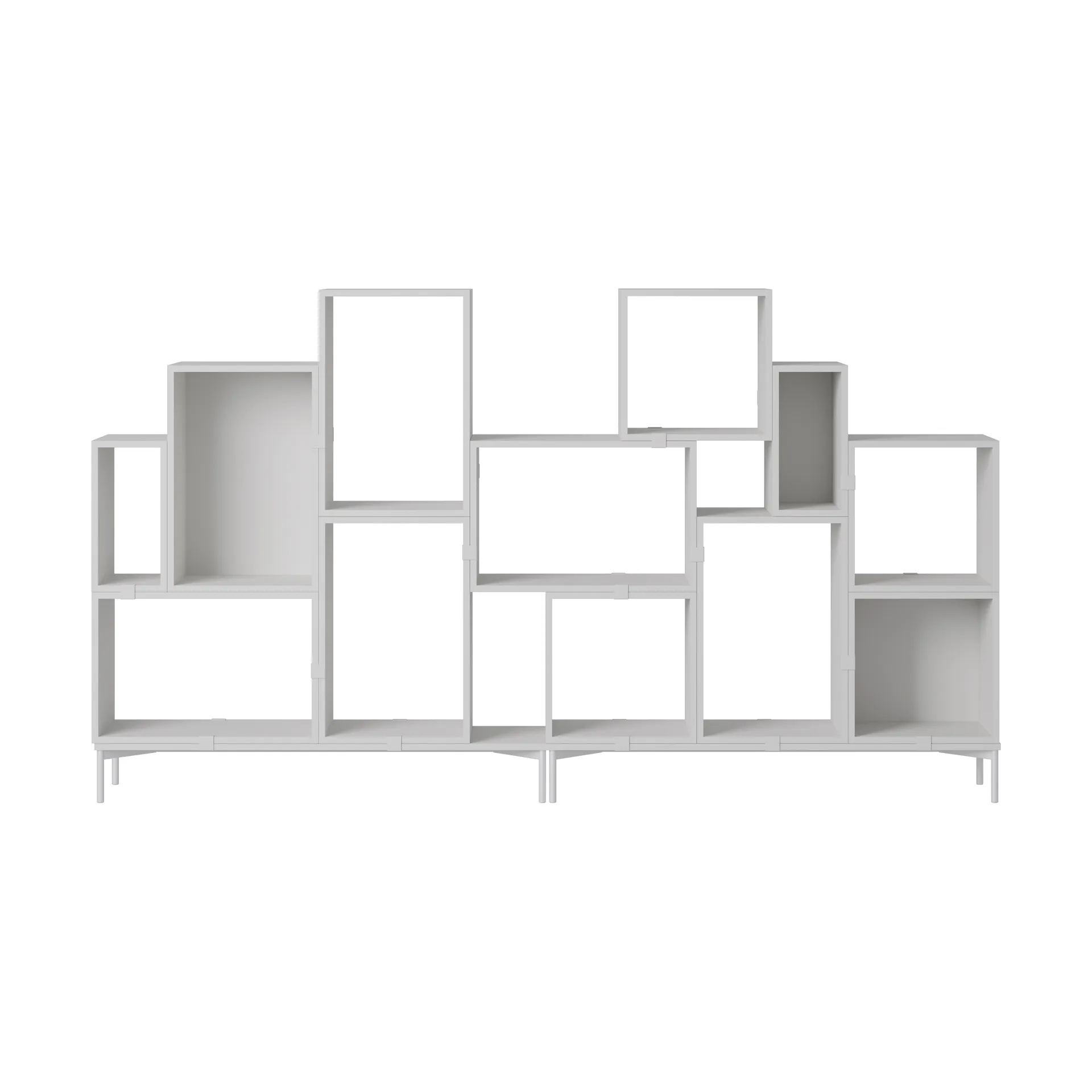 Stacked förvaringssystem bokhylla konfiguration 3, Grey Muuto