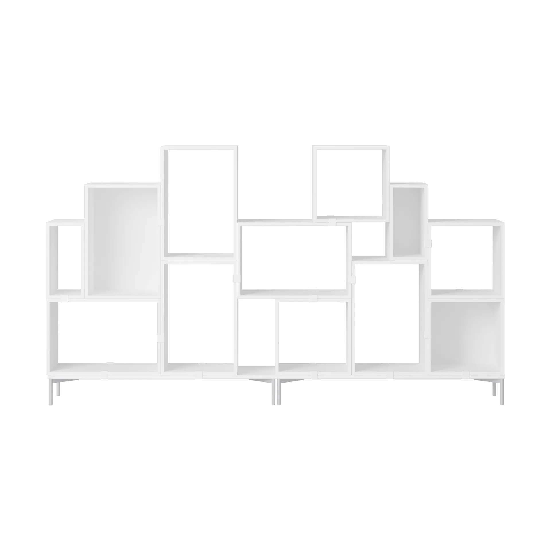 Stacked förvaringssystem bokhylla konfiguration 3, White Muuto