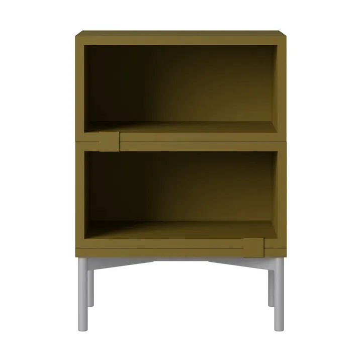 Stacked förvaringssystem sängbord konfiguration 1 - Brown green - Muuto