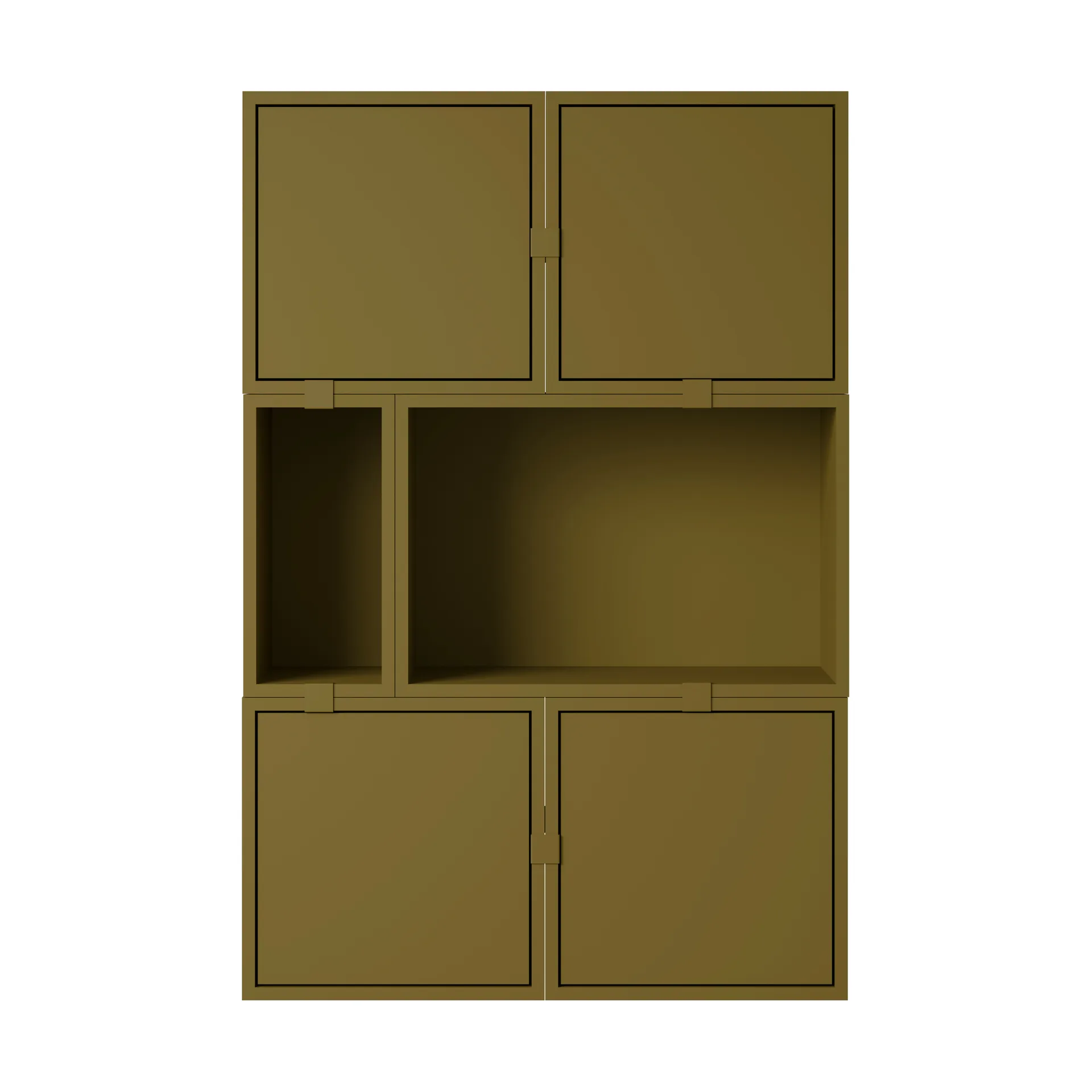 Stacked förvaringssystem sideboard konfiguration 4, Brown green Muuto