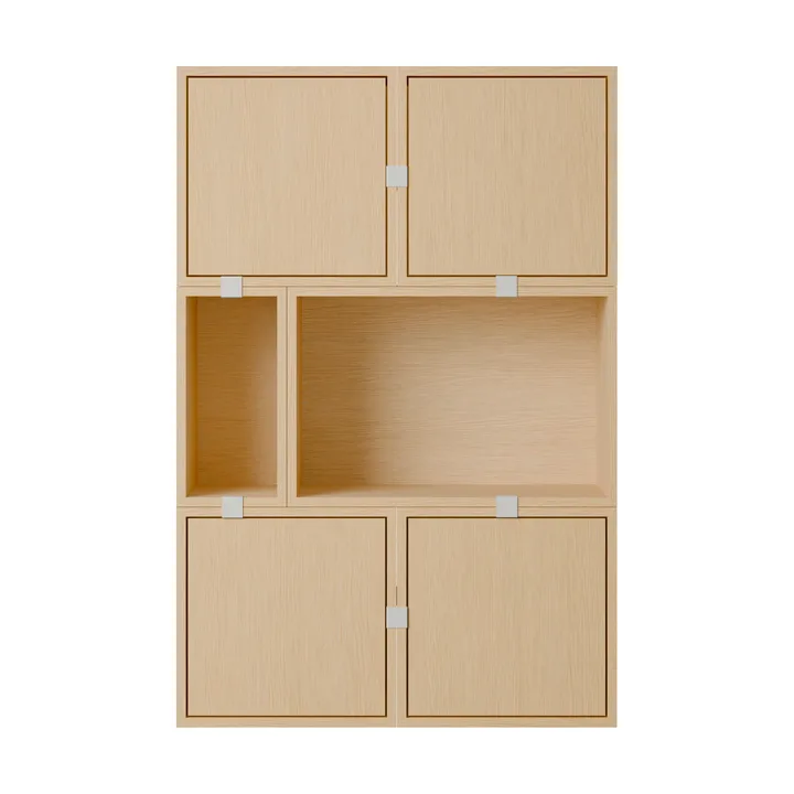 Stacked förvaringssystem sideboard konfiguration 4 - Ek - Muuto