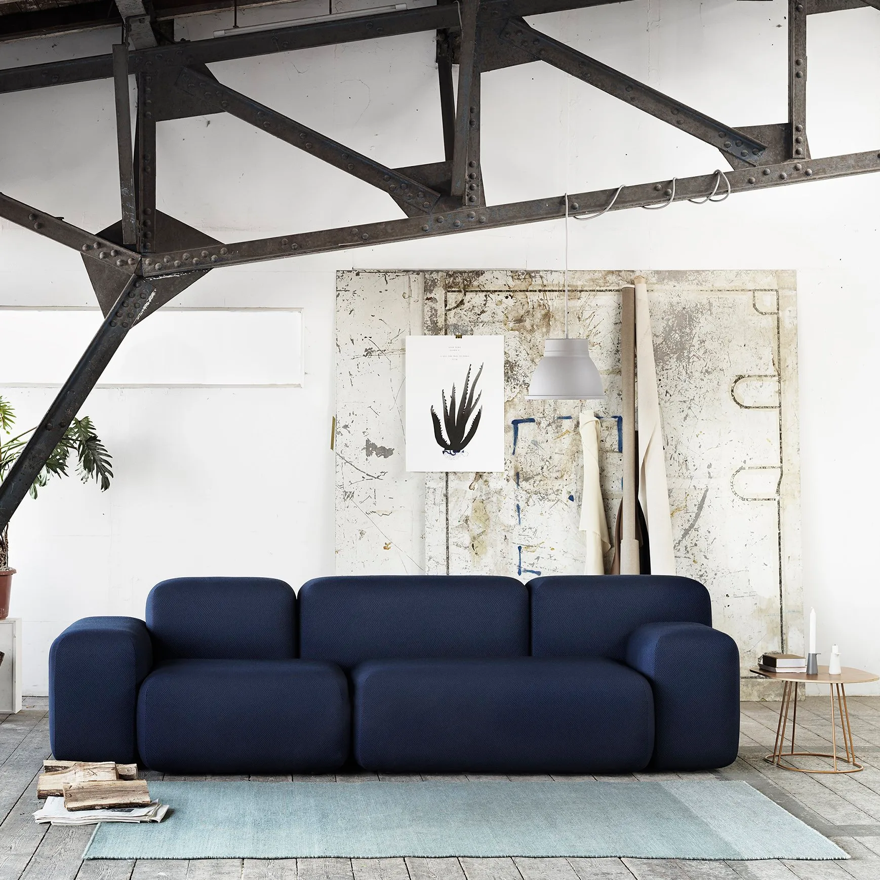 Varjo matta 170x240 cm, blå Muuto