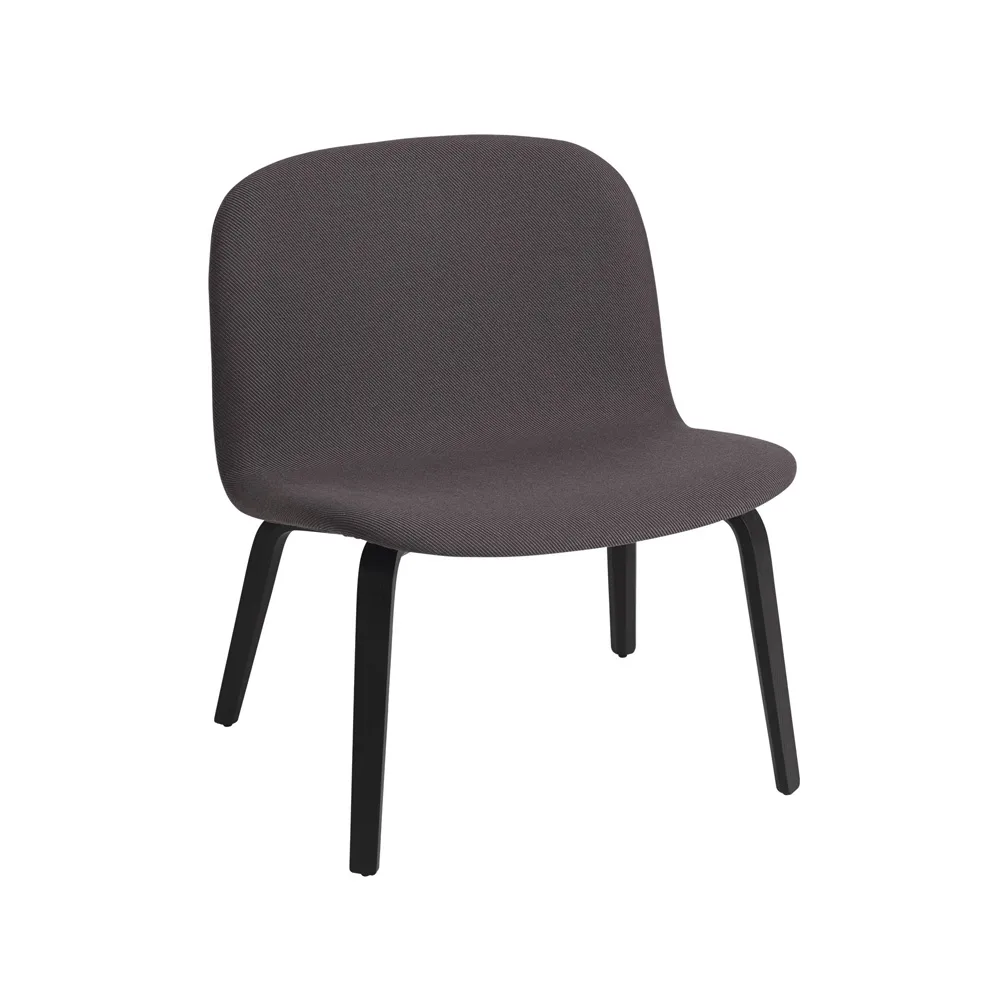 Visu loungefåtölj klädd stol, Twill weave 160-Black Muuto
