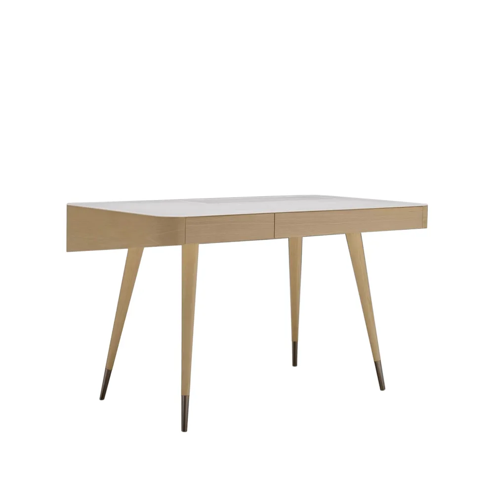 AK 1330 skrivbord, ek vitolja/vit, corian topp Naver Collection