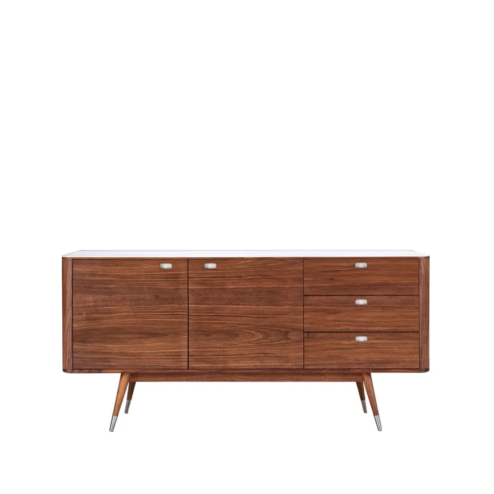 AK 2630 sideboard, valnöt olja/vit, corian topp Naver Collection