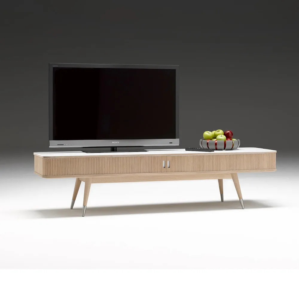 AK 2720 tv skåp, ek vitolja, point träben, corian top  Naver Collection