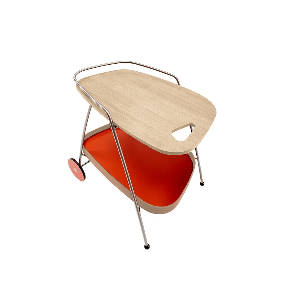 AK 700 serveringsvagn, ek olja/orange Naver Collection