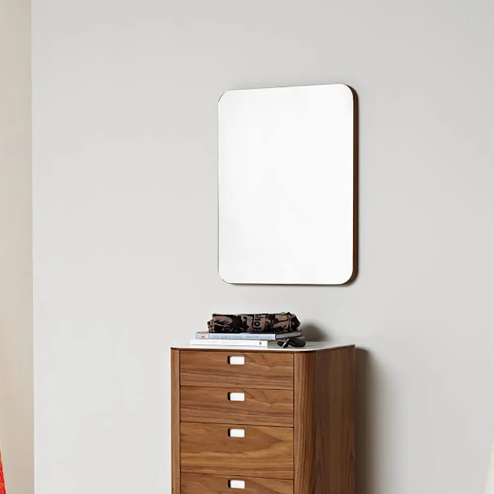 Mirror spegel kvadratisk 60x60 cm, Ask vitolja Naver Collection