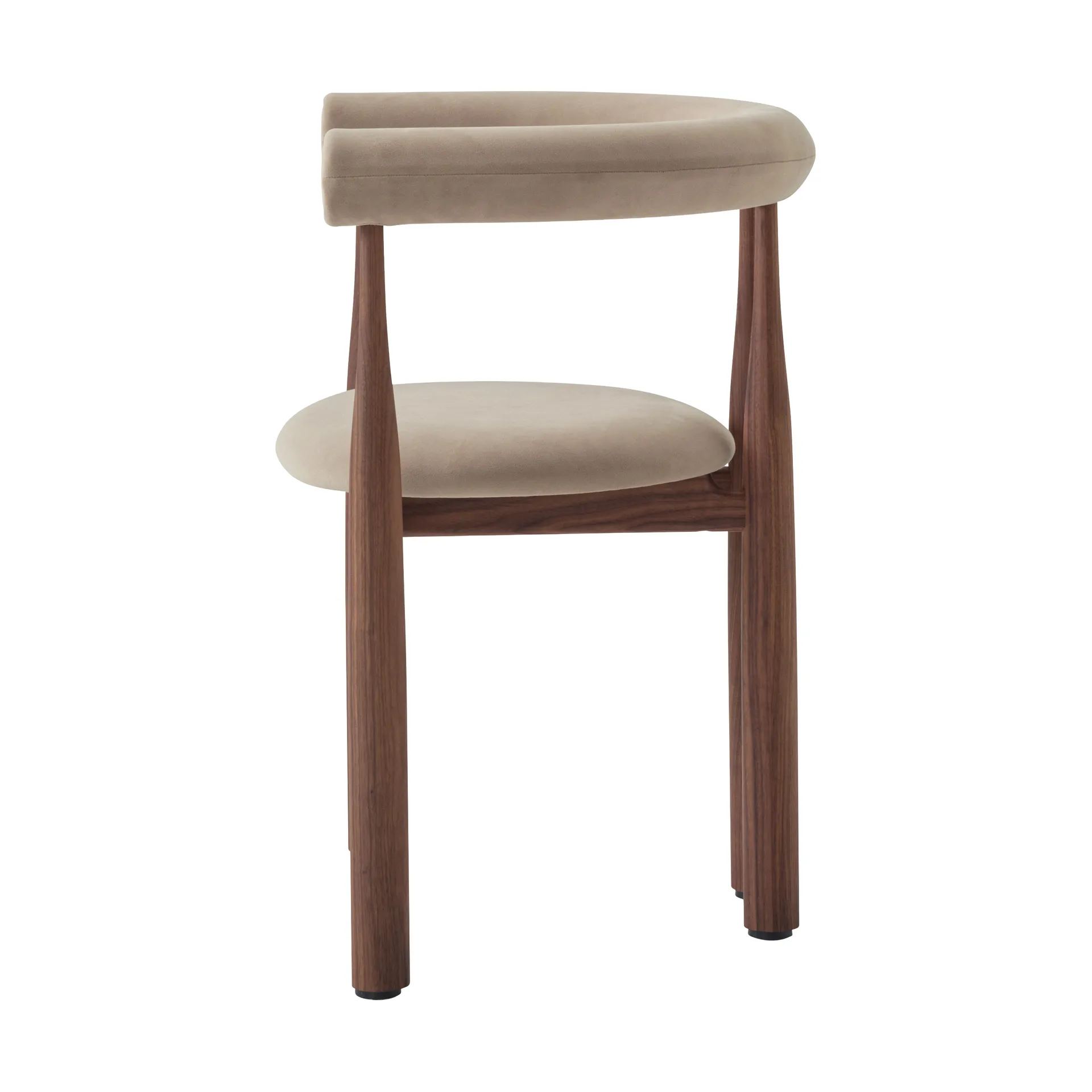 Bukowski karmstol klädd, Walnut, Megan 26 Beige New Works