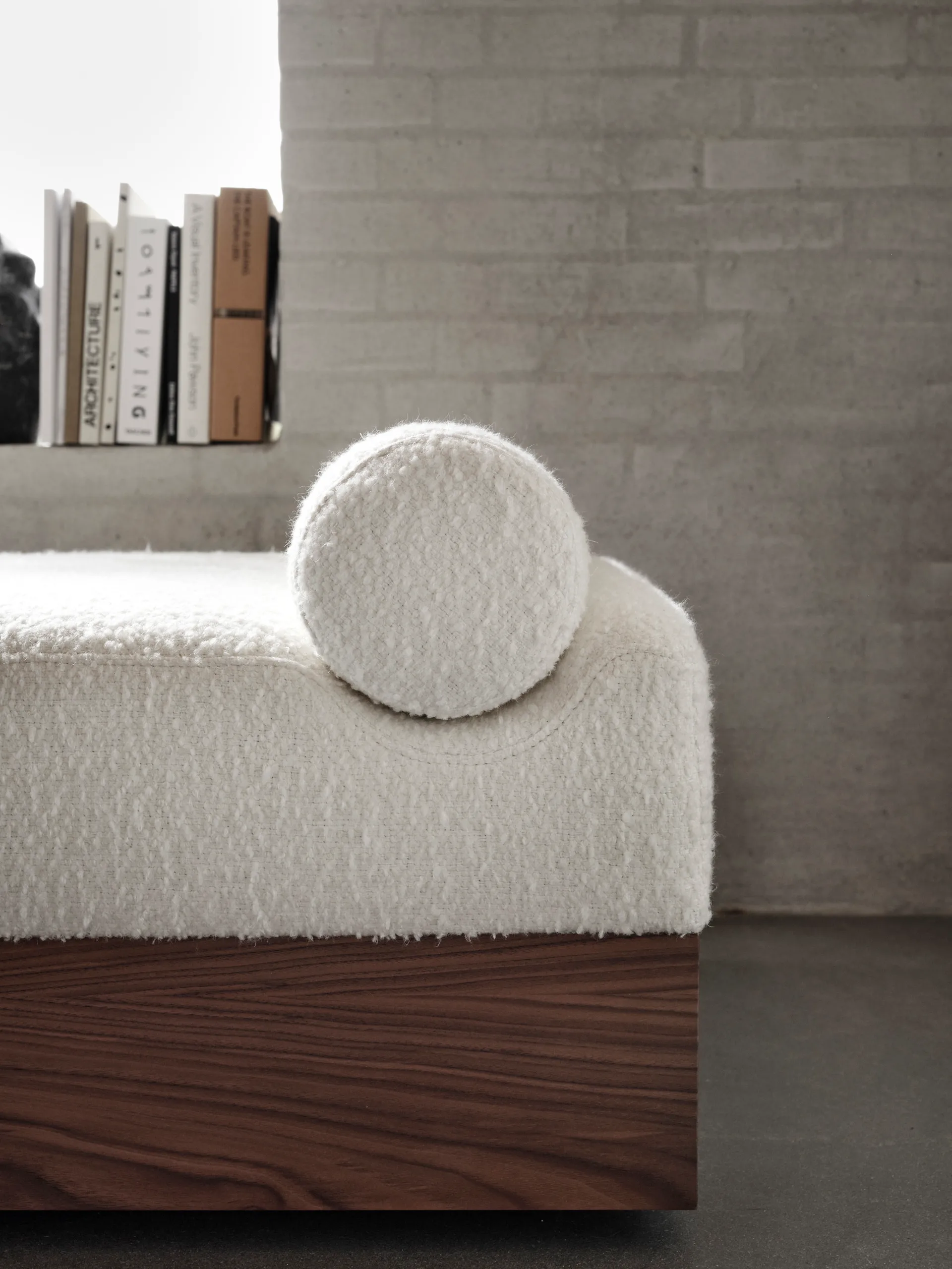 Dagbädd Mass 200x75x51 cm, Karakorum ivory 001-walnut New Works
