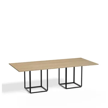 Florence matbord rektangulärt - natural oak, svart stativ - New Works