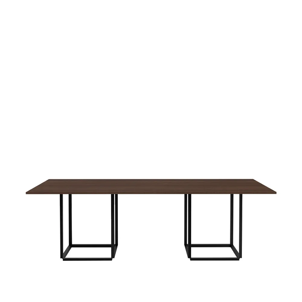 Florence matbord rektangulärt, smoked oak, svart stativ New Works